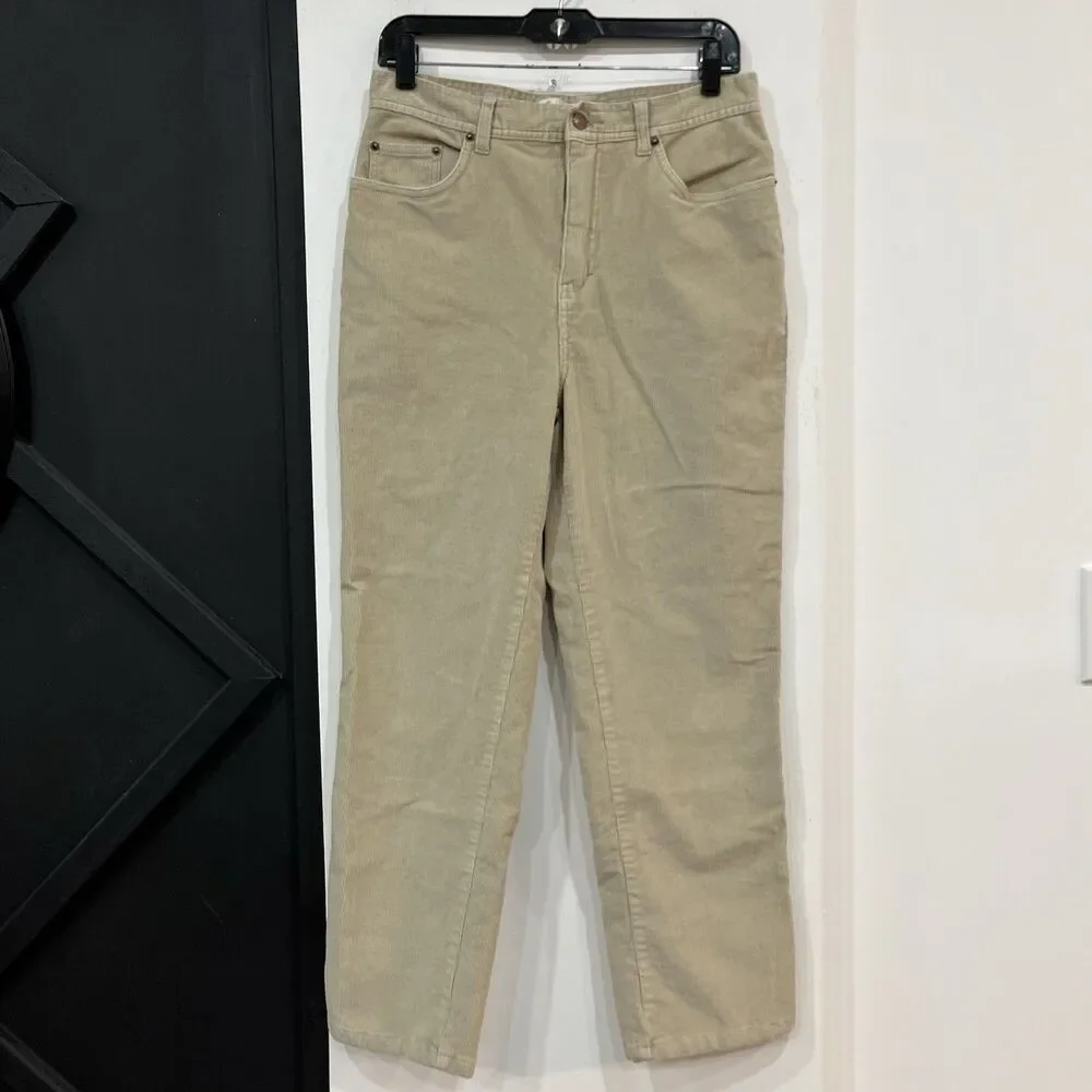 Vintage Women’s Bill Blass Jeanswear Tan Corduroy Pants Size 8 High Rise